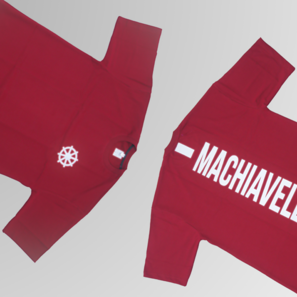 TERRITORY 13 Maroon Oversized MACHIAVELLI T-Shirt - Image 3